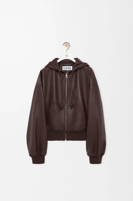 Flamenco-Hoodie aus Nappa-Lammleder Flamenco-Hoodie aus Nappa-Lammleder