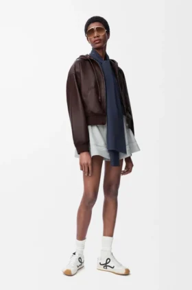Flamenco-Hoodie aus Nappa-Lammleder Flamenco-Hoodie aus Nappa-Lammleder
