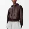 Flamenco-Hoodie aus Nappa-Lammleder Flamenco-Hoodie aus Nappa-Lammleder