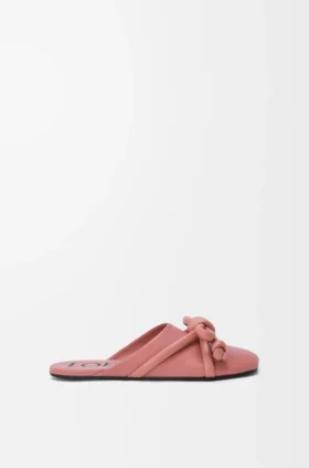 Flamenco-Knoten-Pantolette aus Lammleder
