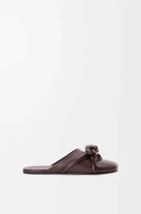 Flamenco-Knoten-Pantolette aus Lammleder