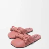 Flamenco-Knoten-Pantolette aus Lammleder Flamenco-Knoten-Pantolette aus Lammleder