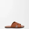 Flex Criss-Cross-Pantolette aus pflanzlich gegerbtem Kalbsleder Flex Criss-Cross-Pantolette aus pflanzlich gegerbtem Kalbsleder