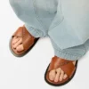 Flex Criss-Cross-Pantolette aus pflanzlich gegerbtem Kalbsleder Flex Criss-Cross-Pantolette aus pflanzlich gegerbtem Kalbsleder
