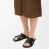 Flex Criss-Cross-Pantolette aus pflanzlich gegerbtem Kalbsleder Flex Criss-Cross-Pantolette aus pflanzlich gegerbtem Kalbsleder