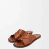Flex Criss-Cross-Pantolette aus pflanzlich gegerbtem Kalbsleder Flex Criss-Cross-Pantolette aus pflanzlich gegerbtem Kalbsleder