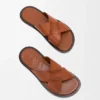 Flex Criss-Cross-Pantolette aus pflanzlich gegerbtem Kalbsleder Flex Criss-Cross-Pantolette aus pflanzlich gegerbtem Kalbsleder