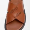 Flex Criss-Cross-Pantolette aus pflanzlich gegerbtem Kalbsleder Flex Criss-Cross-Pantolette aus pflanzlich gegerbtem Kalbsleder