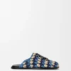 Flex-Pantolette aus Raffia und Kalbsleder Flex-Pantolette aus Raffia und Kalbsleder