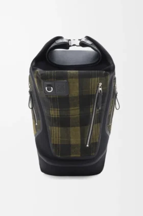 Flex-Roll-Top-Rucksack aus Canvas und gebürstetem Wildleder