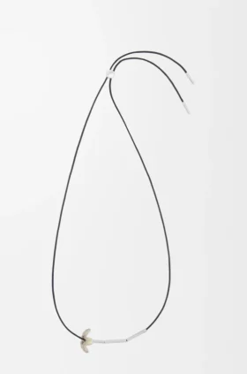 Flor-Halskette aus Sterlingsilber und Kristallen