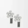 „Flor“-Ohrringe aus Sterlingsilber und Kristallen „Flor“-Ohrringe aus Sterlingsilber und Kristallen