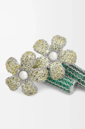 „Flor“-Ohrringe aus Sterlingsilber und Kristallen „Flor“-Ohrringe aus Sterlingsilber und Kristallen