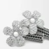 „Flor“-Ohrringe aus Sterlingsilber und Kristallen „Flor“-Ohrringe aus Sterlingsilber und Kristallen