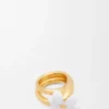Flor-Ring aus Sterlingsilber und Emaille