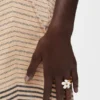 Flor-Ring aus Sterlingsilber und Emaille
