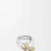Flor-Ring aus Sterlingsilber und Kristallen Flor-Ring aus Sterlingsilber und Kristallen