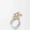 Flor-Ring aus Sterlingsilber und Kristallen Flor-Ring aus Sterlingsilber und Kristallen