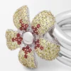Flor-Ring aus Sterlingsilber und Kristallen Flor-Ring aus Sterlingsilber und Kristallen