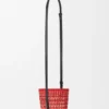 Geflochtene Tasche aus Iraca-Palmenblättern und Kalbsleder