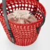 Geflochtene Tasche aus Iraca-Palmenblättern und Kalbsleder