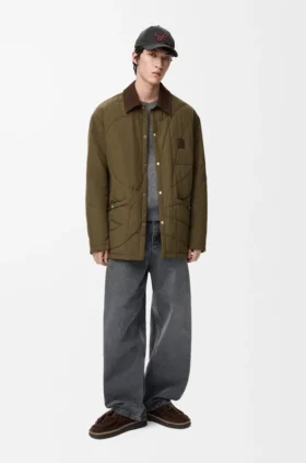 Gepolstertes Overshirt aus technischem Shell-Material