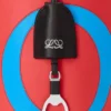 Große Bilbao-Beuteltasche mit übergroßem Logo aus glattem Kalbsleder Große Bilbao-Beuteltasche mit übergroßem Logo aus glattem Kalbsleder