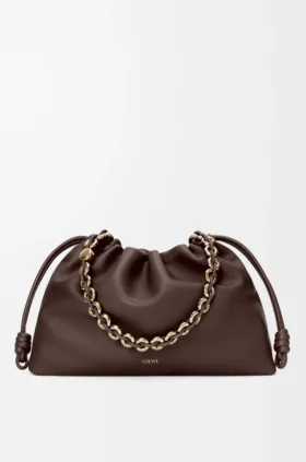 Große Flamenco Purse aus weichem Nappa-Lammleder