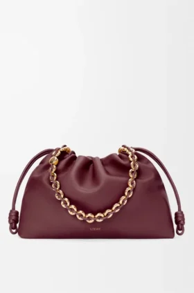 Große Flamenco Purse aus weichem Nappa-Lammleder