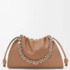 Große Flamenco Purse aus weichem Nappa-Lammleder