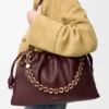Große Flamenco Purse aus weichem Nappa-Lammleder