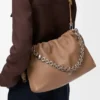 Große Flamenco Purse aus weichem Nappa-Lammleder