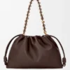 Große Flamenco Purse aus weichem Nappa-Lammleder