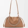 Große Flamenco Purse aus weichem Nappa-Lammleder