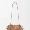 Große Flamenco Purse aus weichem Nappa-Lammleder