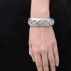 Große geflochtene Manschette aus Sterlingsilber Große geflochtene Manschette aus Sterlingsilber