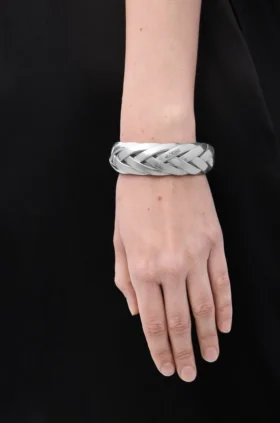 Große geflochtene Manschette aus Sterlingsilber Große geflochtene Manschette aus Sterlingsilber