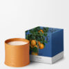 Große Kerze mit Orangenblüte Große Kerze mit Orangenblüte