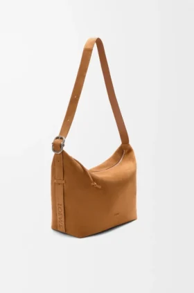 Große „Loop Hobo“-Tasche aus Kalbsveloursleder