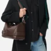 Große Puzzle-Biker-Tasche aus glänzendem Kalbsleder Große Puzzle-Biker-Tasche aus glänzendem Kalbsleder