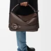Große Puzzle-Biker-Tasche aus glänzendem Kalbsleder Große Puzzle-Biker-Tasche aus glänzendem Kalbsleder