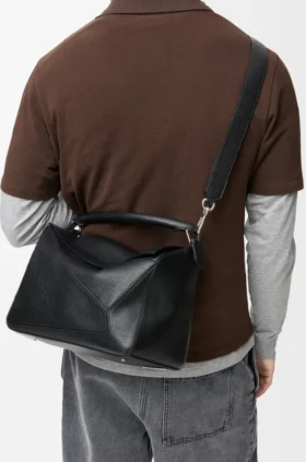 Große Puzzle-Tasche aus geschmeidigem genarbtem Kalbsleder