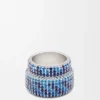 Großer Pavé-Ring aus Sterlingsilber und Kristallen Großer Pavé-Ring aus Sterlingsilber und Kristallen