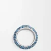 Großer Pavé-Ring aus Sterlingsilber und Kristallen Großer Pavé-Ring aus Sterlingsilber und Kristallen