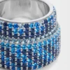 Großer Pavé-Ring aus Sterlingsilber und Kristallen Großer Pavé-Ring aus Sterlingsilber und Kristallen