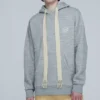 Herren-Langarmshirt mit Kapuze und loewe-Anagramm-Stickerei, grau, H6109701Si