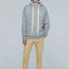 Herren-Langarmshirt mit Kapuze und loewe-Anagramm-Stickerei, grau, H6109701Si