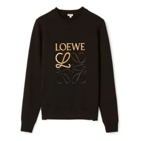 Herren“ loewe Anagram Baumwolle Rundhals-T-Shirt mit Alphabet-Stickerei, klassisch, schwarz H526341Xa1-1100 Herren“ loewe Anagram Baumwolle Rundhals-T-Shirt mit Alphabet-Stickerei, klassisch, schwarz H526341Xa1-1100