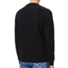 Herren“ loewe Anagram Baumwolle Rundhals-T-Shirt mit Alphabet-Stickerei, klassisch, schwarz H526341Xa1-1100