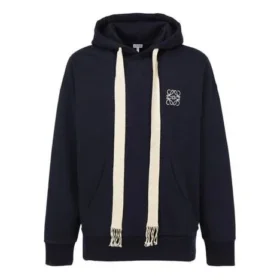 Herren“ loewe Anagramm bestickte Kapuzen-Langarm-Bluse, marineblau, H6109700Si-5110 Herren“ loewe Anagramm bestickte Kapuzen-Langarm-Bluse, marineblau, H6109700Si-5110